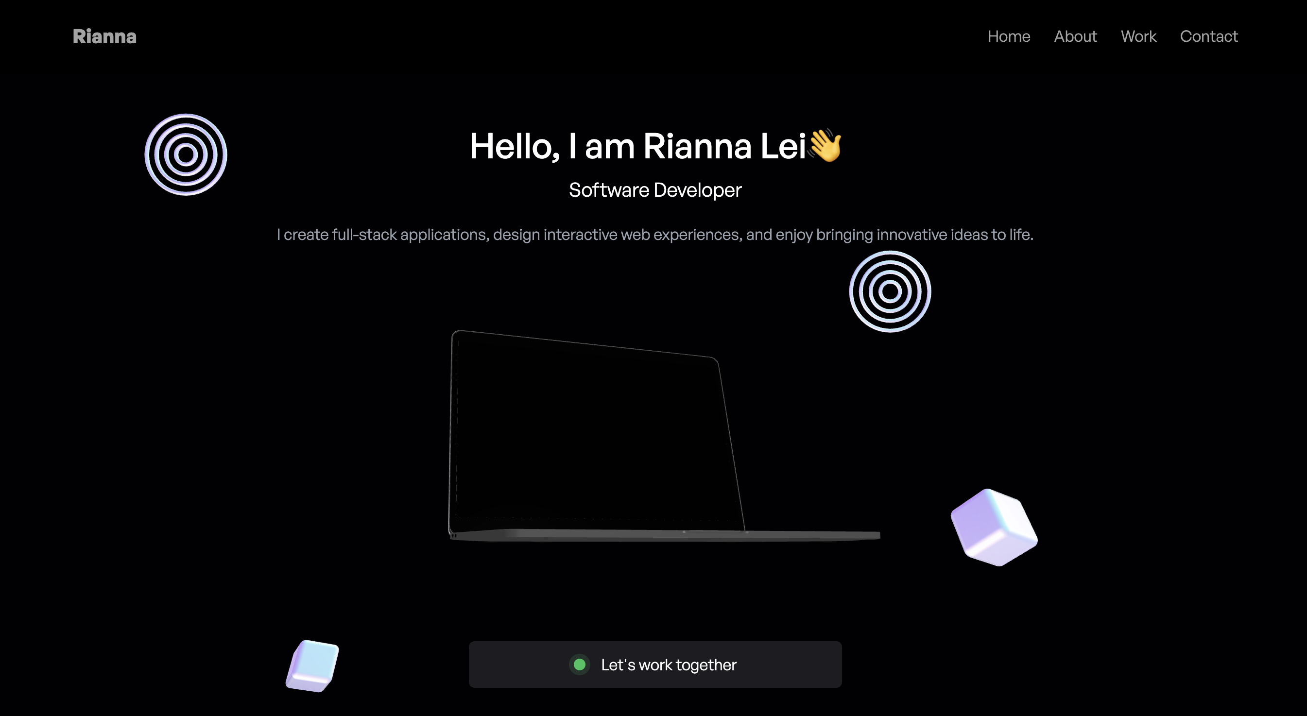 Rianna Lei's Portfolio Screenshot